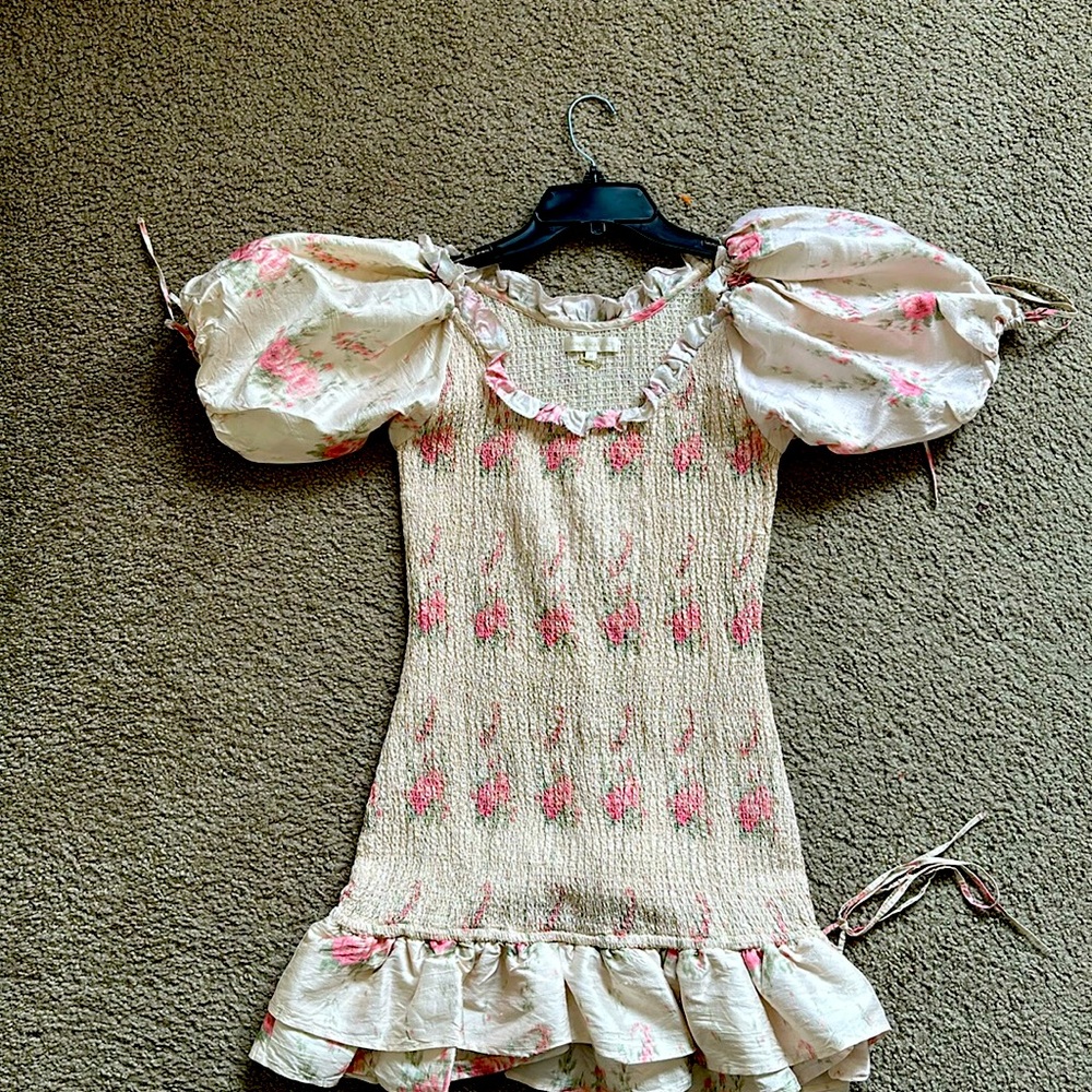 Love Shack Fancy Silk Mini dress, Size M